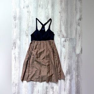 GAP Elegant Black and Brown silk and cotton Dress size 4